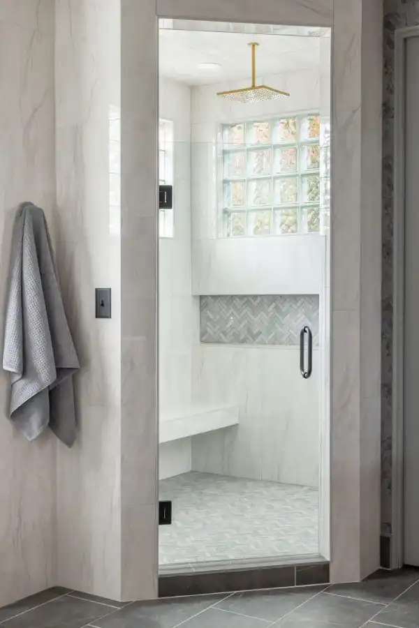 Mosimann bath tiled walk-in shower